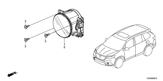 2020 Honda Passport 5 Door EXL (2WD) KA 9AT Foglight Diagram