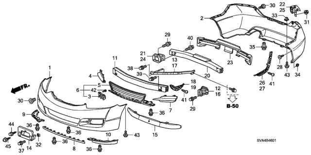 2009 Honda Civic Bumpers Diagram