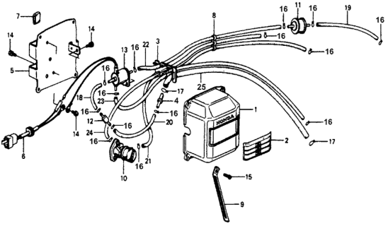 1977 Honda Accord Control Box - Valve Diagram