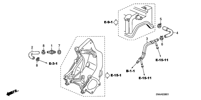 2009 Honda Civic Pcv Tube (2.0L) Diagram