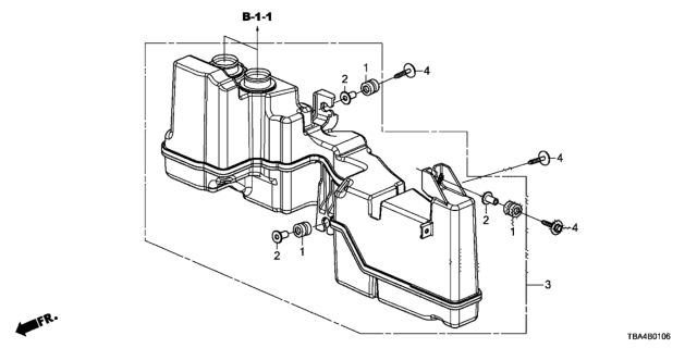 2016 Honda Civic Chamber Assy,Reso Diagram for 17230-5BA-A00