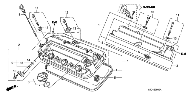 2006 Honda Ridgeline Cylinder Head Cover Diagram