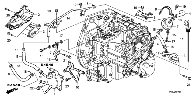 2010 Honda Civic AT ATF Pipe Diagram