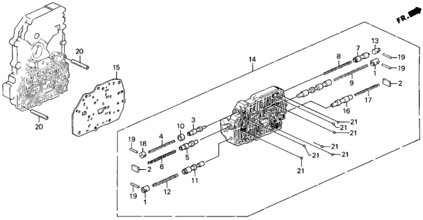 1994 Honda Prelude 2 Door S KA 4AT AT Secondary Body Diagram