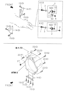 1998 Honda Passport Cover Under,Trans Diagram for 8-97164-547-3