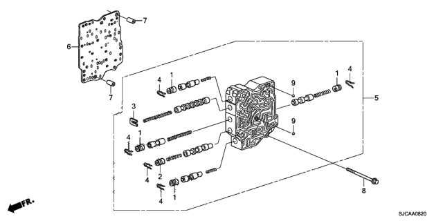 2014 Honda Ridgeline AT Secondary Body Diagram