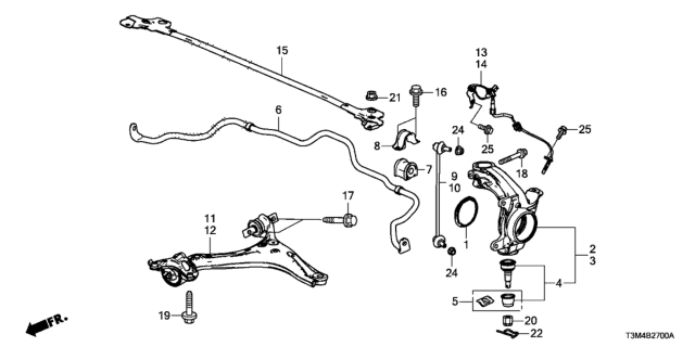 2017 Honda Accord Front Knuckle Diagram