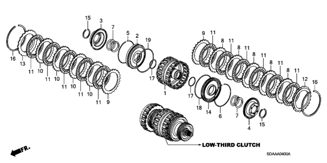 2007 Honda Accord AT Clutch (Low-3rd) (L4) Diagram