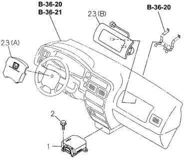 1996 Honda Passport SRS Unit Diagram