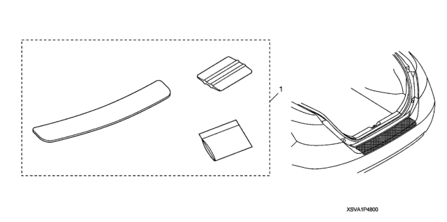 2009 Honda Civic Rear Bumper Applique Diagram