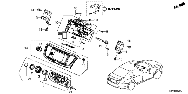2014 Honda Accord 4 Door EX-L (NAVIGATION) KA CVT Navigation System Diagram