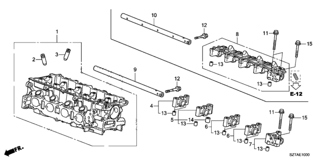 2014 Honda CR-Z Cylinder Head Diagram