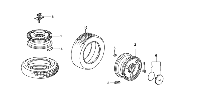 2004 Honda Insight Wheel Disk Diagram