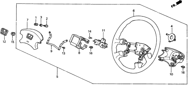 1990 Honda Civic Steering Wheel Diagram