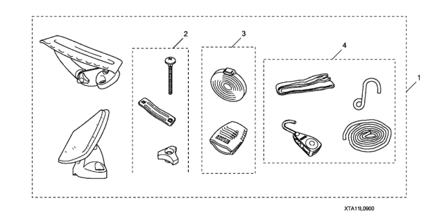 2016 Honda CR-V 5 Door LX (2WD) KA CVT Roof Rack Kayak Attachment Diagram