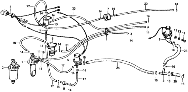 1977 Honda Civic 5 Door ** KH 4MT MT Control Valve Diagram