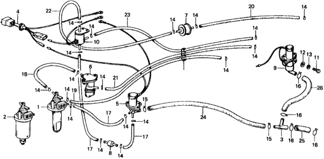 1977 Honda Civic MT Control Valve Diagram