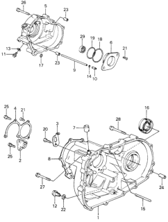 1980 Honda Civic Holder, Reverse Idle Shaft Diagram for 21215-639-000