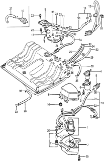 1980 Honda Prelude Grommet, Cable Diagram for 32983-874-760