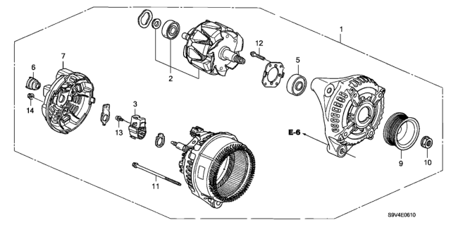 2003 Honda Pilot Cover, RR. End Diagram for 31135-PGK-A01