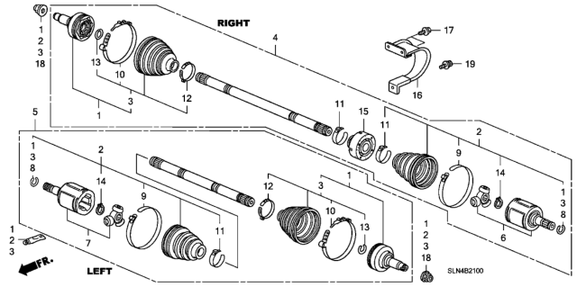 2007 Honda Fit Bolt-Washer (6X14) Diagram for 90156-SAA-013