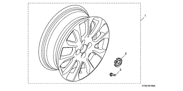 2020 Honda Fit Alloy Wheel Kit Diagram 2