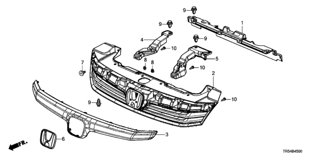 2012 Honda Civic Front Grille Diagram