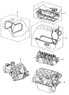 1981 Honda Civic Gasket Kit - Engine Assy.  - Transmission Assy. Diagram