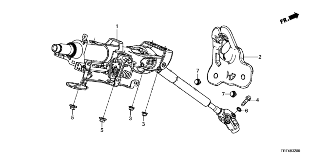 2020 Honda Clarity Fuel Cell Steering Column Diagram