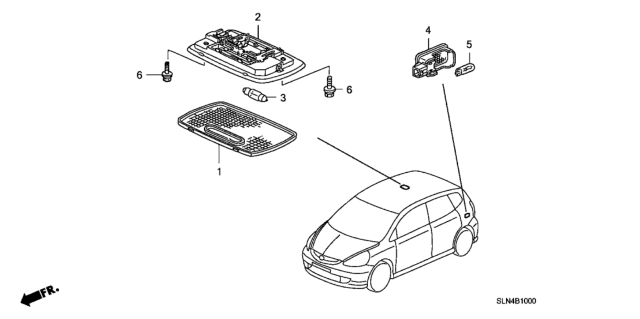 2008 Honda Fit Interior Light Diagram