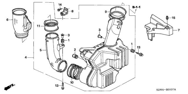 2004 Honda Accord Resonator Chamber (V6) Diagram