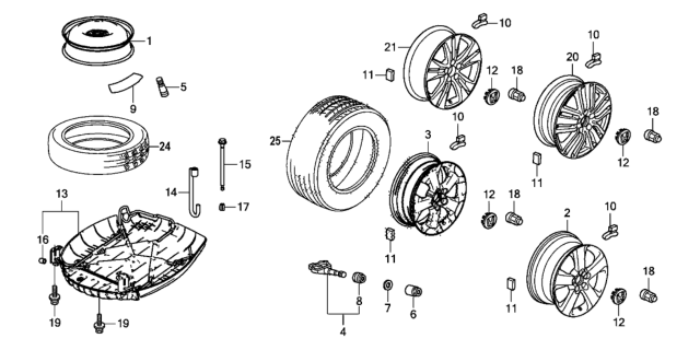Wheel Lug Nut-1Pcs Car Wheel Tire Type Nut For HONDA ACURA 90381-SV7-A01 