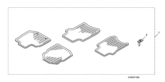 2013 Honda Fit 5 Door FIT (SAYAMA PLANT) KA 5MT Floor Mat (All Season) Diagram