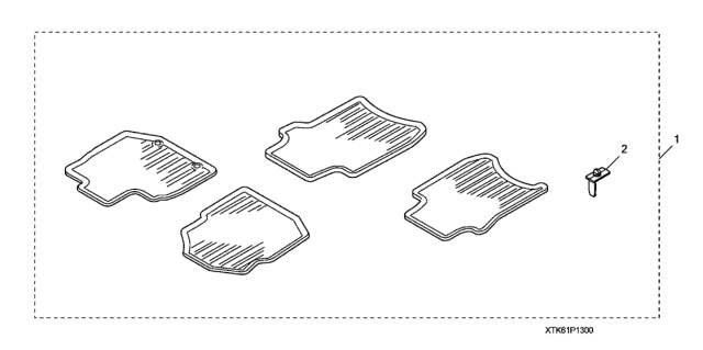 2013 Honda Fit Floor Mat (All Season) Diagram