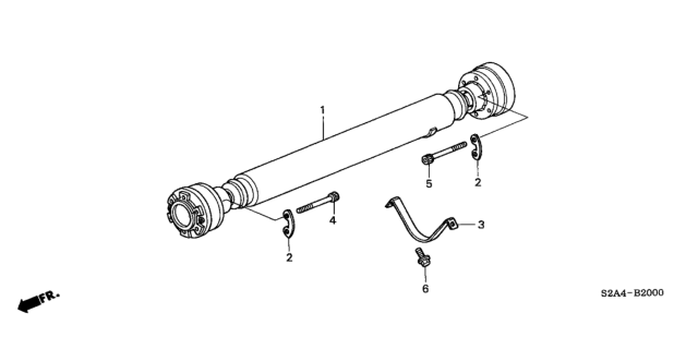 2001 Honda S2000 Propeller Shaft Diagram