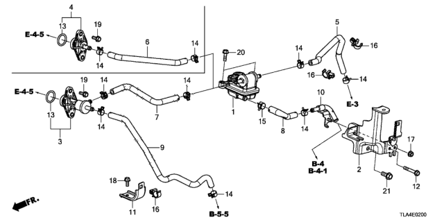 2019 Honda CR-V Stay,Purge Tube Diagram for 36175-5AA-A00