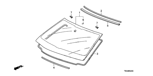 2010 Honda Accord Front Windshield Diagram