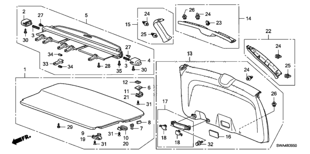 2007 Honda CR-V Nut Diagram for 84430-SWA-003