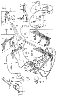 1983 Honda Accord Clamp, Carburetor Solenoid Wire Harness Diagram for 16233-PC1-003
