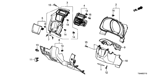 2016 Honda Fit Cover Assy., Driver (Lower) *NH900L* (NEUTRAL BLACK) Diagram for 77300-T5R-A01ZA