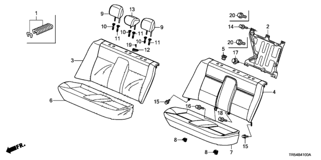 2012 Honda Civic Bolt-Washer Diagram for 90123-TR5-000