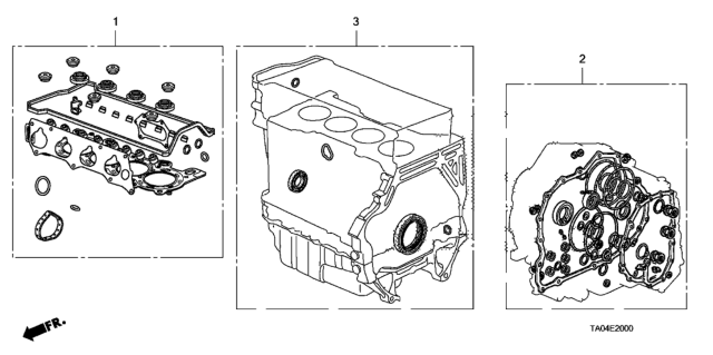 2010 Honda Accord Gasket Kit (L4) Diagram