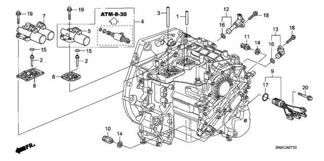 2010 Honda Civic AT Solenoid Diagram