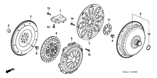 2006 Honda Civic Clutch - Torque Converter (1.8L) Diagram