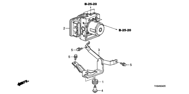 2009 Honda Fit VSA Modulator Diagram