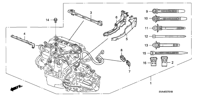 2009 Honda Civic Wire Harness, Engine Diagram for 32110-RRB-A04
