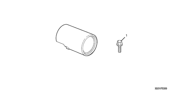 2010 Honda Element 5 Door LX (4WD) KA 5AT Exhaust Finisher (Chrome) Diagram