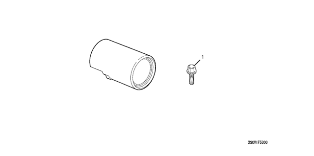 2007 Honda Element Exhaust Finisher (Chrome) Diagram