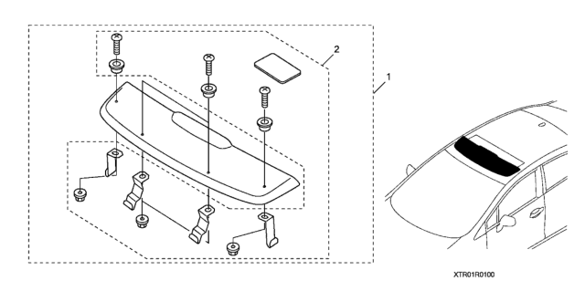 2012 Honda Civic Moonroof Visor Diagram