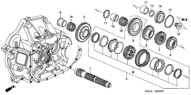 2006 Honda CR-V Countershaft Diagram